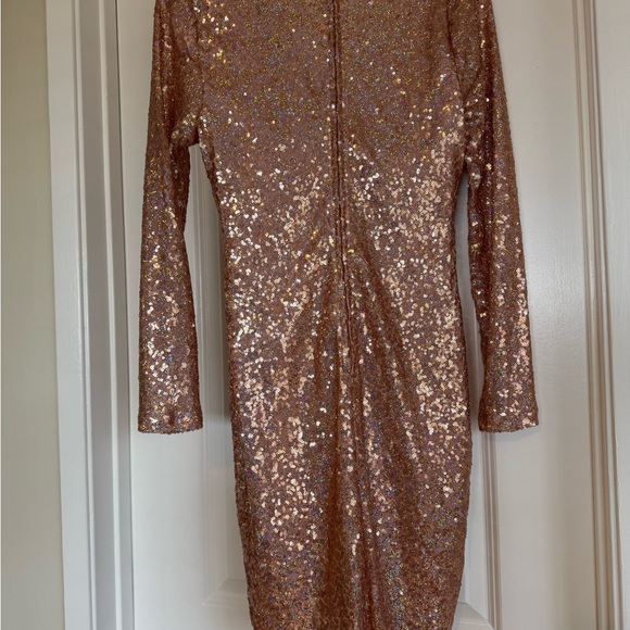 Sequin Peach Midi Charlotte Russe Dress! - Picture 5 of 6